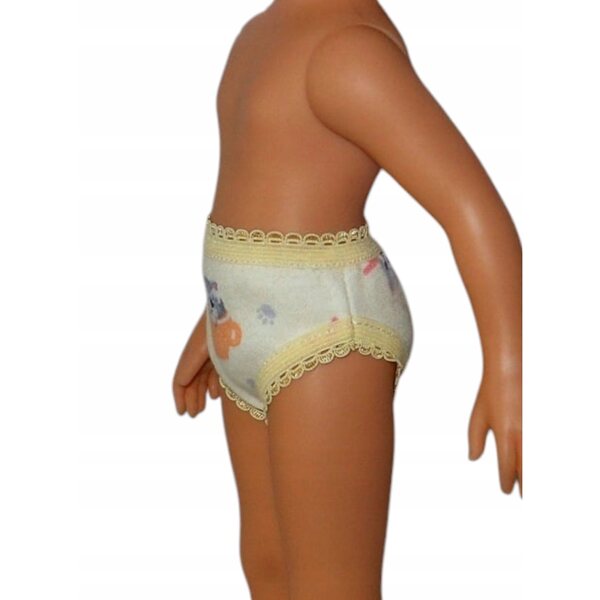 Majtki per bambola Paola Reina 32 cm, tessuto con stampa gattino
