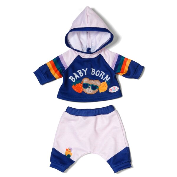 Baby Born Bluza e Pantaloni Tuta Blu per Bambole 43 cm - Abbigliamento per Bambini 3+