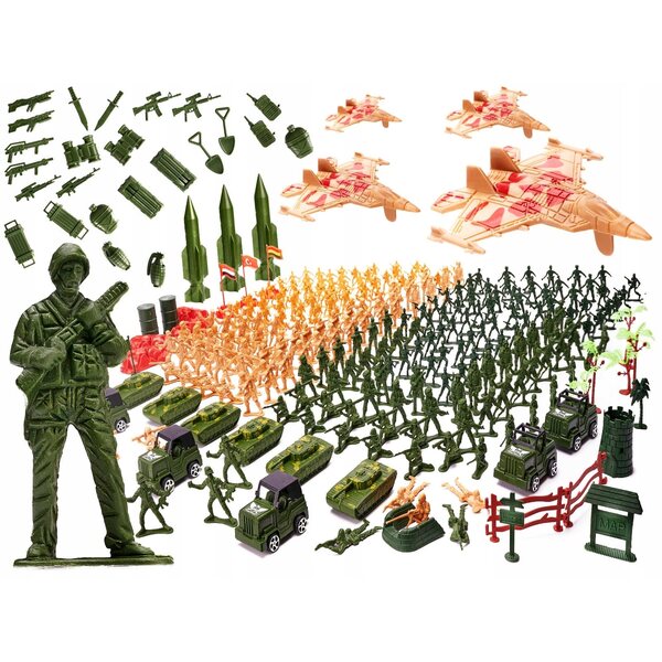 Set 307 pezzi soldieri militari giocattolo per bambini creativi 5+ anni