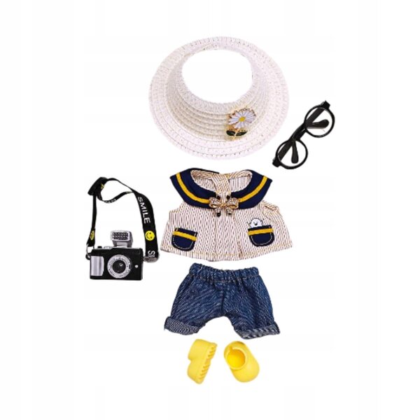 Set 6 Pezzi Abbigliamento per Bambole 15-17 cm con Accessori Nero Fashion