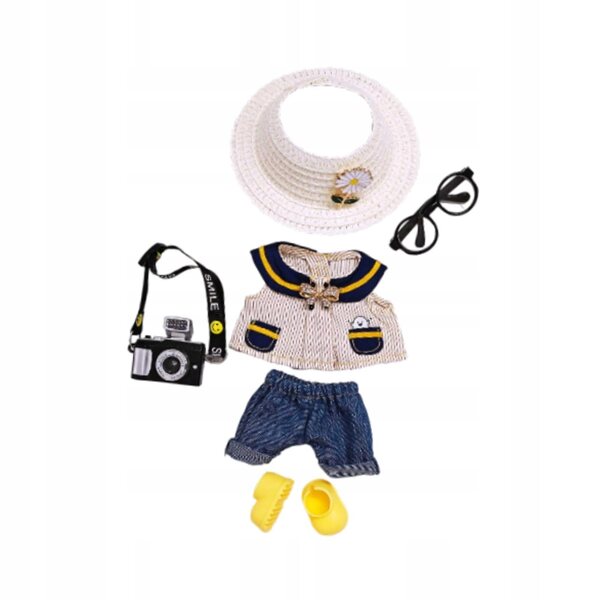Set 6 Pezzi Abbigliamento per Bambole 15-17 cm con Accessori Nero Fashion