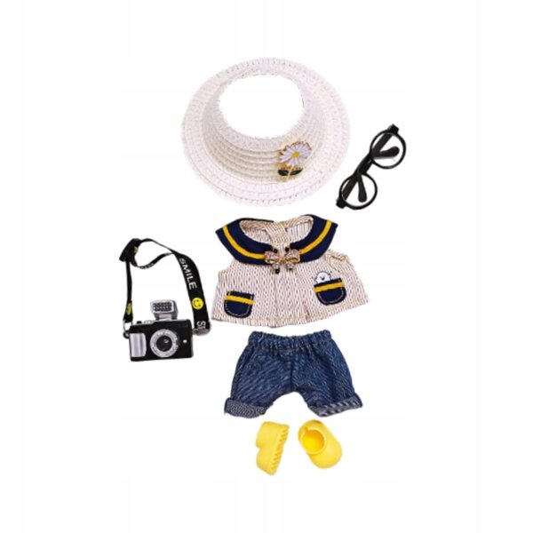 Set 6 Pezzi Abbigliamento per Bambole 15-17 cm con Accessori Nero Fashion