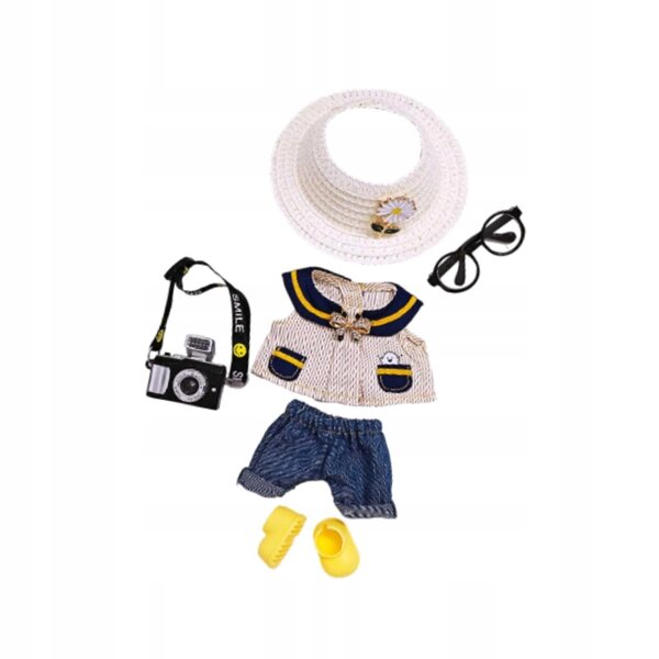 Set 6 Pezzi Abbigliamento per Bambole 15-17 cm con Accessori Nero Fashion