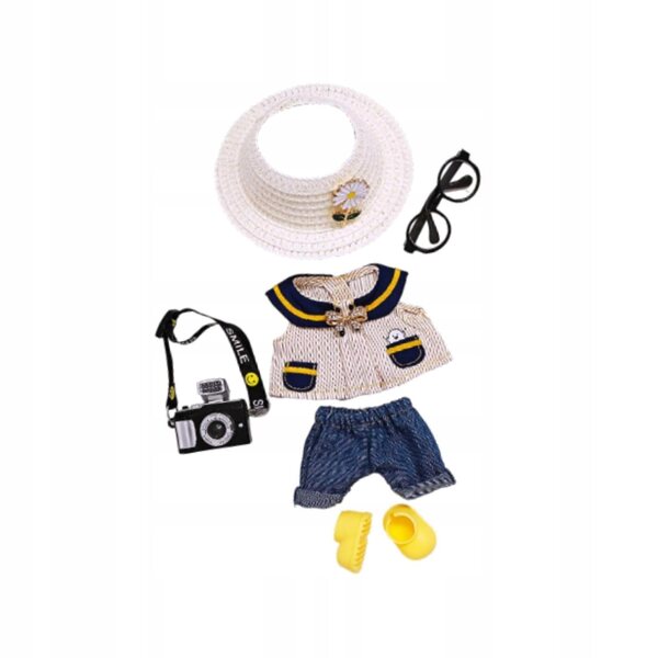 Set 6 Pezzi Abbigliamento per Bambole 15-17 cm con Accessori Nero Fashion