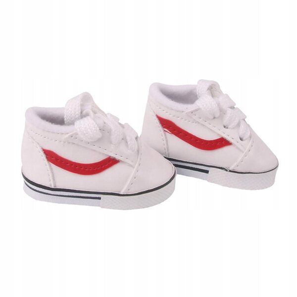 Scarpe Trampki per Bambole 14,5 cm Scarpe PU Bianche Mini Sneakers Eleganti