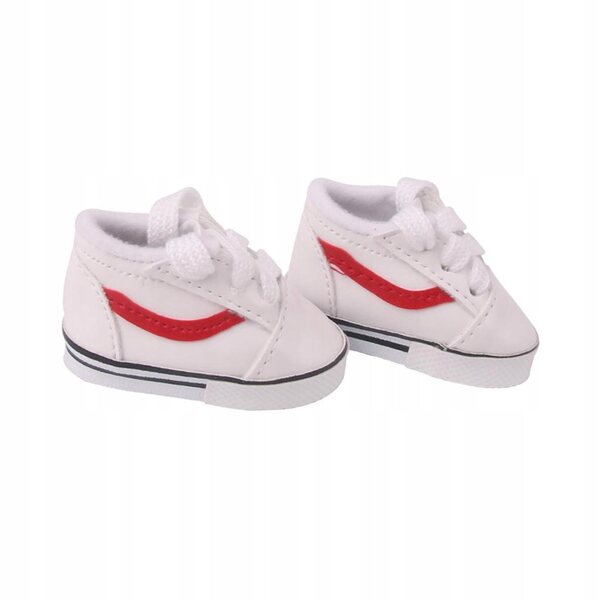 Scarpe Trampki per Bambole 14,5 cm Scarpe PU Bianche Mini Sneakers Eleganti