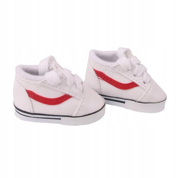 Scarpe Trampki per Bambole 14,5 cm Scarpe PU Bianche Mini Sneakers Eleganti