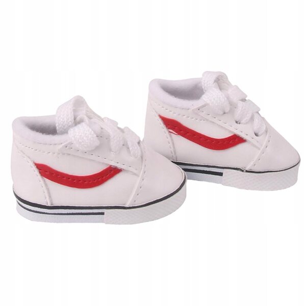 Scarpe Trampki per Bambole 14,5 cm Scarpe PU Bianche Mini Sneakers Eleganti