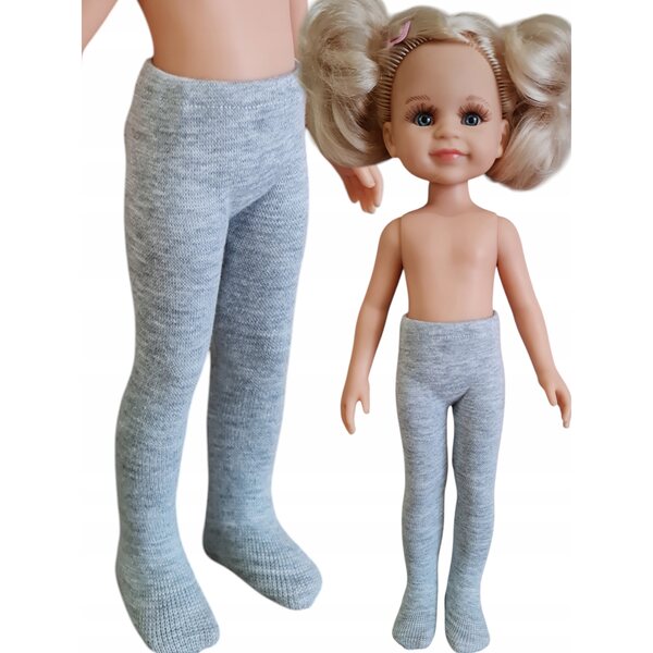 Collant grigio per bambola Paola Reina 32 cm con elastico in vita