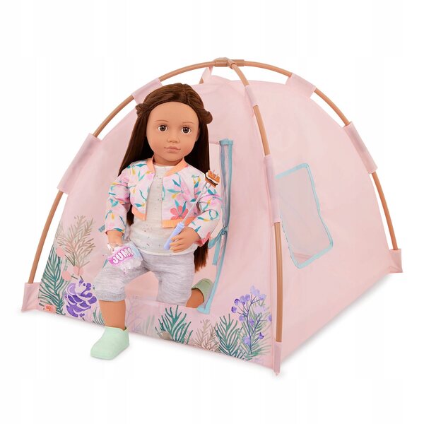 Tenda da campeggio per bambole Our Generation con accessori per giochi all'aperto
