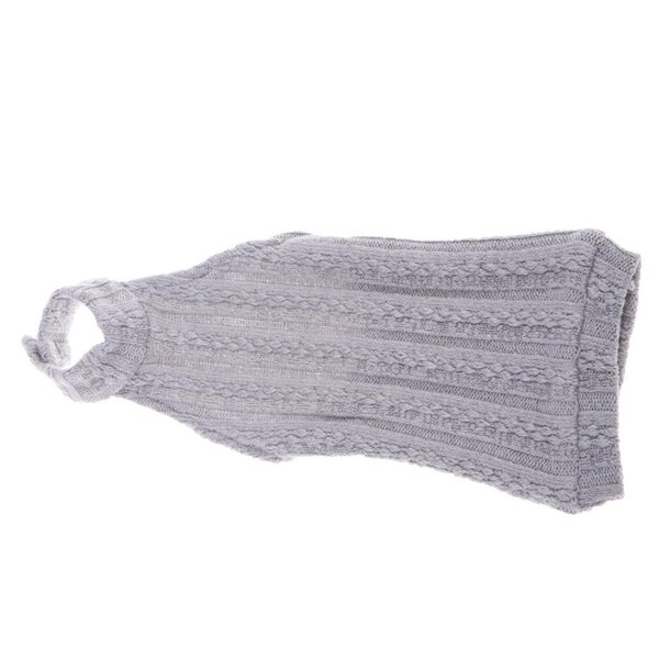 Grauer Strickpullover mit V-Ausschnitt für 1/4 BJD Puppen, Kleidungszubehör