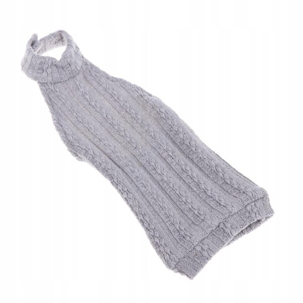 Grauer Strickpullover mit V-Ausschnitt für 1/4 BJD Puppen, Kleidungszubehör