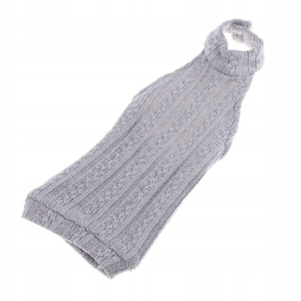 Grauer Strickpullover mit V-Ausschnitt für 1/4 BJD Puppen, Kleidungszubehör