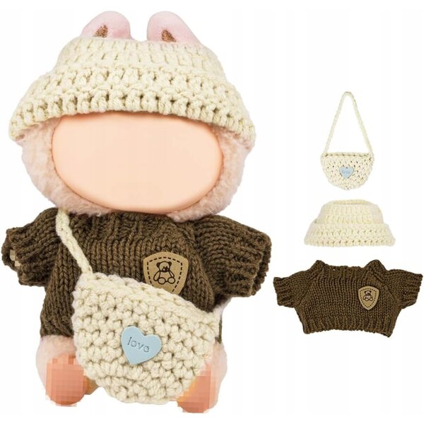 Modeset für 15–17 cm große Puppen mit Zubehör aus weichem Polyester