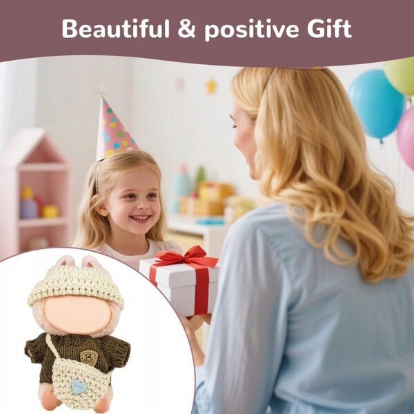 Modeset für 15–17 cm große Puppen mit Zubehör aus weichem Polyester