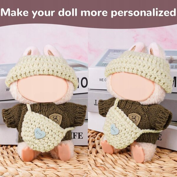 Modeset für 15–17 cm große Puppen mit Zubehör aus weichem Polyester