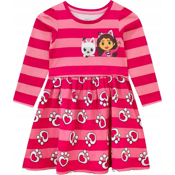 Gabby Cat Langarm-Puppenkleid für Kinder im Alter von 3 bis 10 Jahren