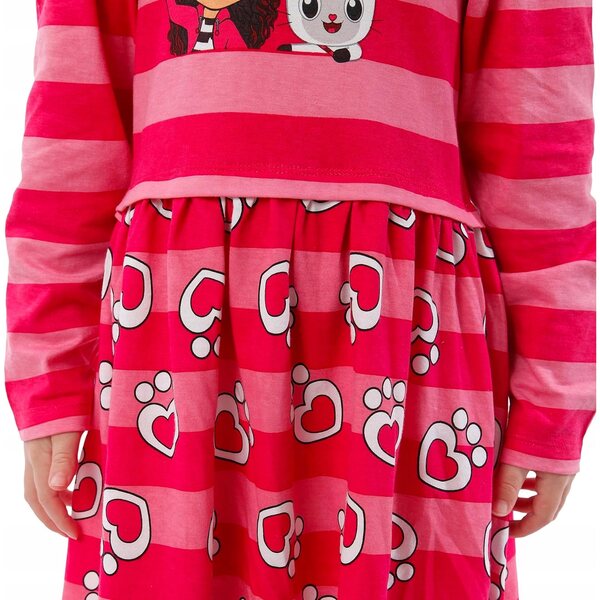 Gabby Cat Langarm-Puppenkleid für Kinder im Alter von 3 bis 10 Jahren