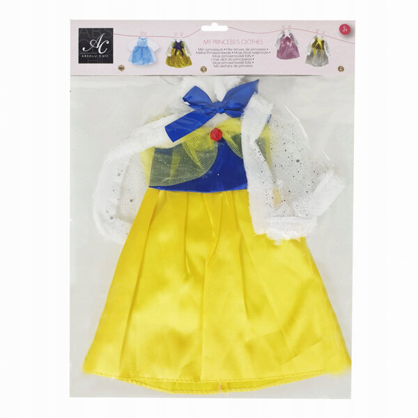 Schneewittchen-Prinzessin-Kleid für Puppen – Kostüm für Kinder ab 3 Jahren