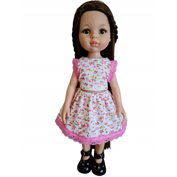 Completo abbigliamento per bambola Paola Reina 32 cm con blusa e gonna a fiori