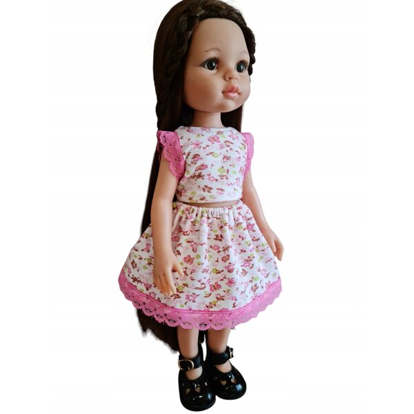 Completo abbigliamento per bambola Paola Reina 32 cm con blusa e gonna a fiori