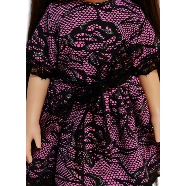 Schwarzes Spitzenkleid für Paola Reina 32 cm Puppe – Elegantes Kleid zum Spielen