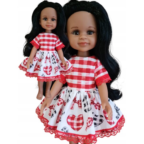 Plissiertes Kleid für 32 cm Paola Reina Puppe – Kleidung mit Spitze