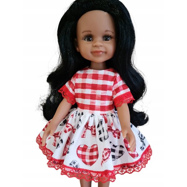 Plissiertes Kleid für 32 cm Paola Reina Puppe – Kleidung mit Spitze
