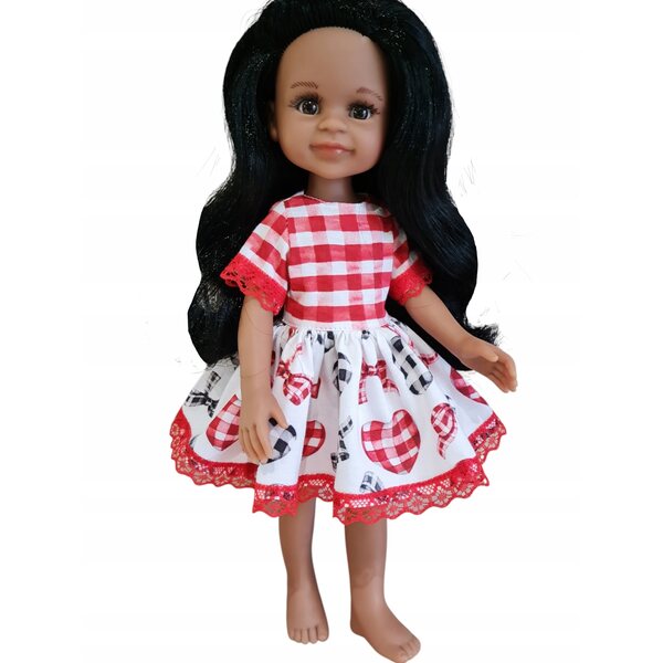 Plissiertes Kleid für 32 cm Paola Reina Puppe – Kleidung mit Spitze