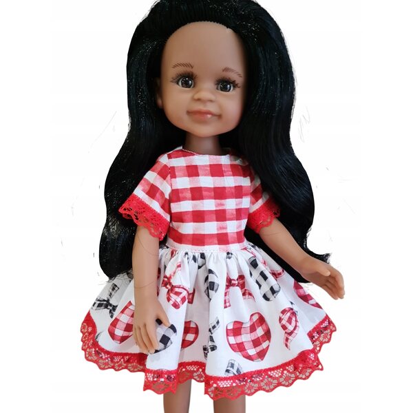 Plissiertes Kleid für 32 cm Paola Reina Puppe – Kleidung mit Spitze