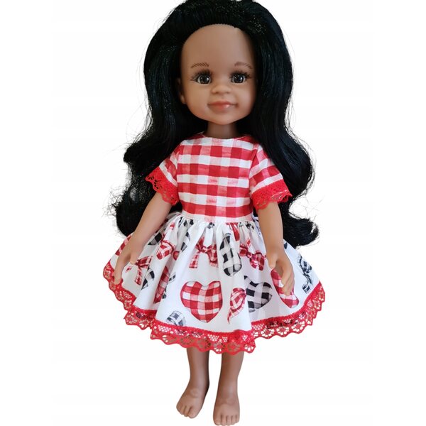 Plissiertes Kleid für 32 cm Paola Reina Puppe – Kleidung mit Spitze