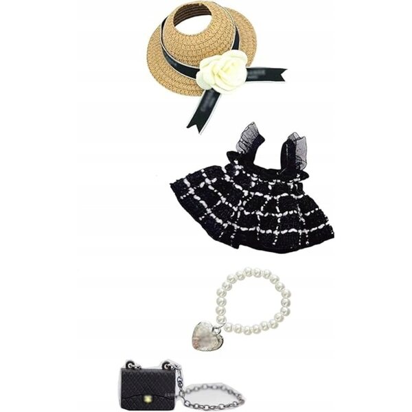 4-teiliges Kleidungsset für 17-cm-Puppen mit DIY-Modeaccessoires