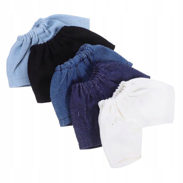 Set 5 Mini Pantaloncini Colorati per Bambole in Tessuto Morbido con Vita Elastica