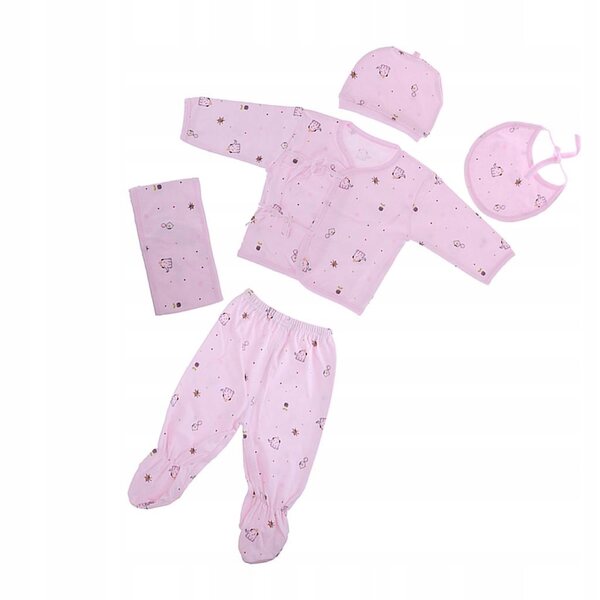 Set abbigliamento rosa per bambole Reborn 55-58 cm con top, pantaloni e accessori