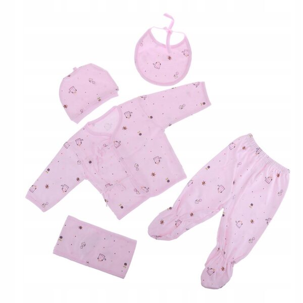 Set abbigliamento rosa per bambole Reborn 55-58 cm con top, pantaloni e accessori