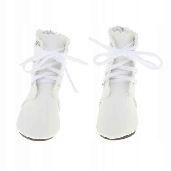Scarpe in plastica bianche per bambole 60 cm accessori moda e inverno