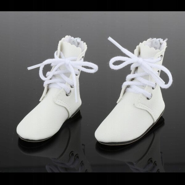 Scarpe in plastica bianche per bambole 60 cm accessori moda e inverno