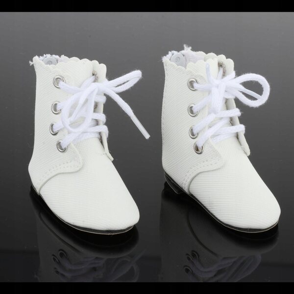 Scarpe in plastica bianche per bambole 60 cm accessori moda e inverno
