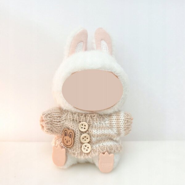 Handgefertigtes Pullover-Set für 15–17 cm große Puppen mit Pullover und Mütze