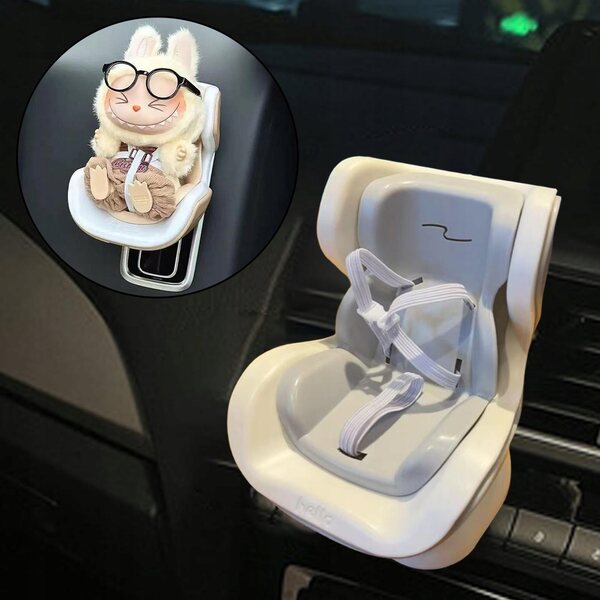 Fotelik Puppenauto aus sicherem und leichtem PP-Material, graue Farbe
