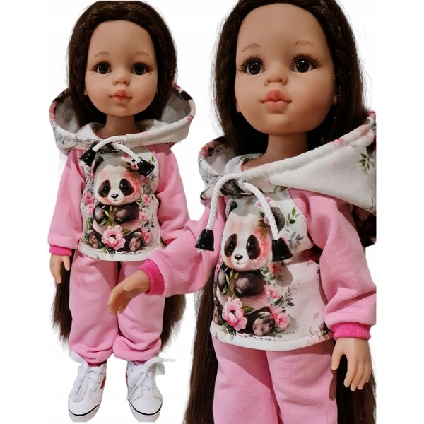 2-teiliges Kleidungsset für Paola Reina Pink Panda Puppe 32 cm