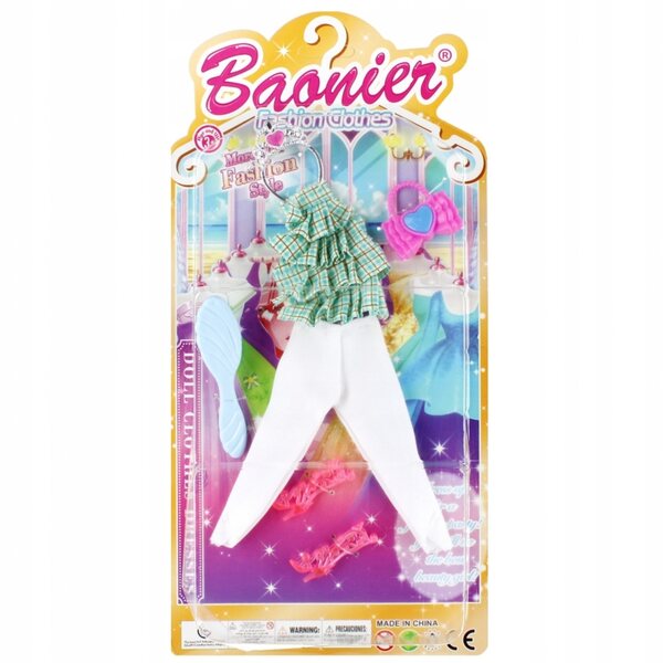 Mega kreative Puppenkleidung mit bunter Hose, Bluse und Accessoires
