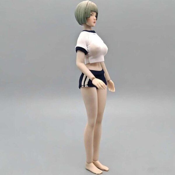 1/12 Actionfiguren-Bekleidung: Schwarzes Sportset für 6-Zoll-Frauenfiguren