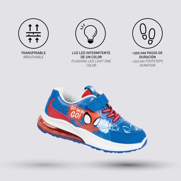 Scarpe urbane con LED lampeggianti Spider-Man Go per bambini, taglia 24