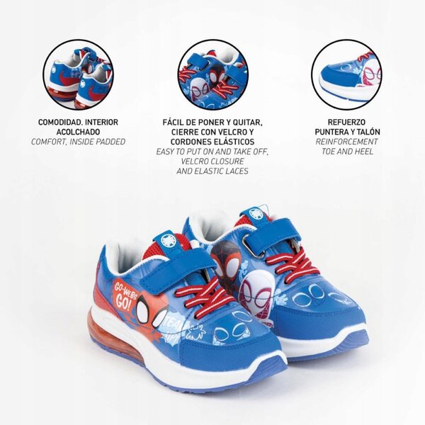 Scarpe urbane con LED lampeggianti Spider-Man Go per bambini, taglia 24