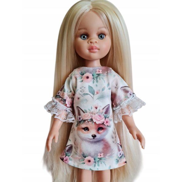 Kleid mit Spitze für eine spanische Puppe Paola Reina - Kleidung für eine Puppe