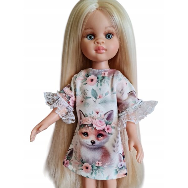 Kleid mit Spitze für eine spanische Puppe Paola Reina - Kleidung für eine Puppe