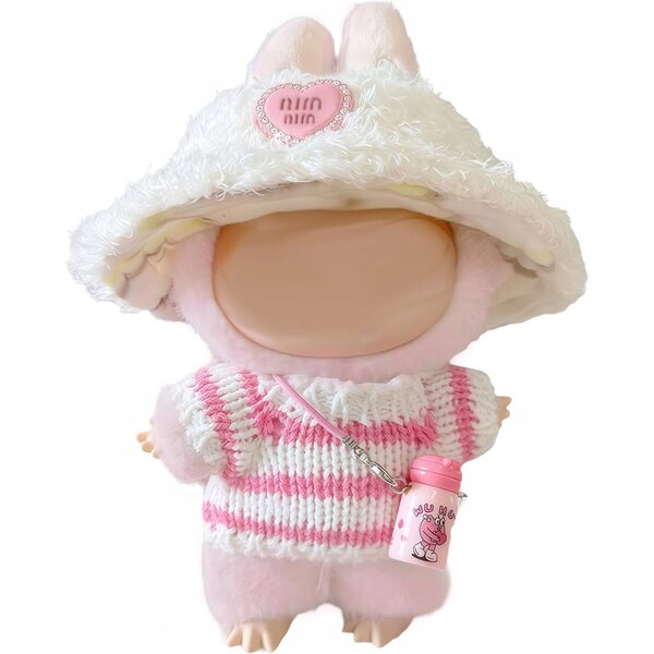 Kleidung für die Labubu-Puppe: Hose, Mütze und Pullover ohne Puppe