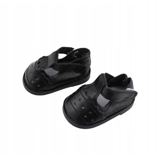 Scarpe nere per bambola Paola Reina 32 cm con chiusura a strappo