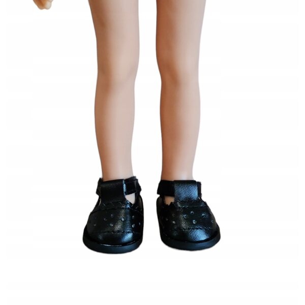 Scarpe nere per bambola Paola Reina 32 cm con chiusura a strappo